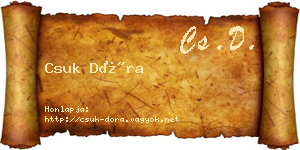 Csuk Dóra névjegykártya